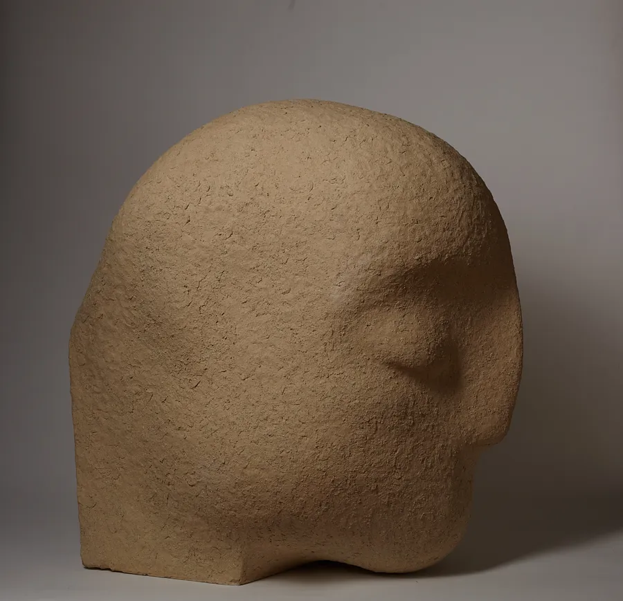 Image of Calm by Denys Shimanskyi, size: 84х84х66, Sculpture medium, part of the Heads series, priced at $4000